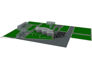 Circular Glistens Leisure Center 3D Model preview