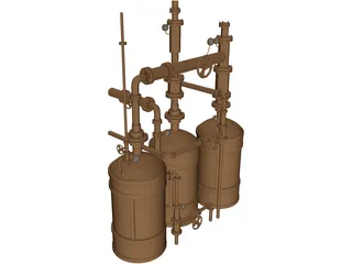 Fluid Transfer System 3D Model preview