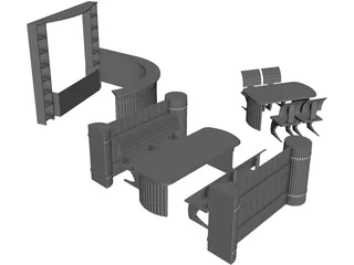 Baranya Rack Cafe 3D Model preview