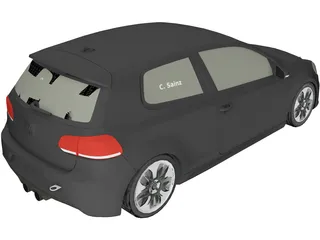 Volkswagen Golf VI GTR 3D Model preview