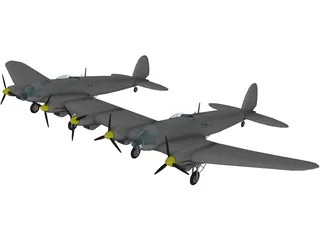 Heinkel He 111Z 3D Model preview