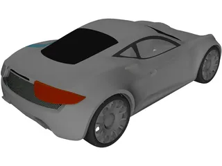 Sports Car Concept 3D Model preview