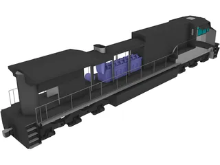 GE Dash 9-CW44 Locomotive 3D Model preview