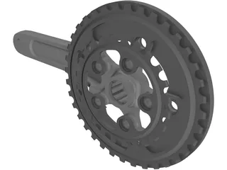 Race Face Turbine Right Crank 3D Model preview
