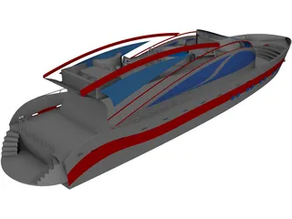 Super Yacht 34M 3D Model preview