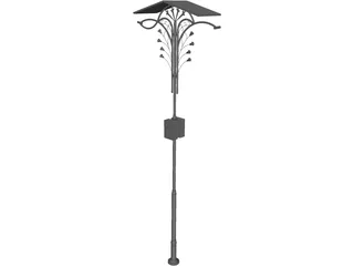 Street Lamp Solarcell 3D Model preview