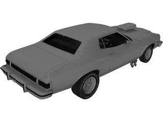 Ford Gran Torino (1973) 3D Model preview