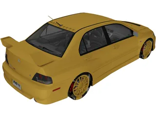 Mitsubishi Lancer Evolution IX MR (2005) 3D Model preview