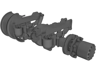 Truck Axle 3D Model preview