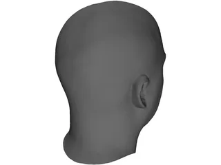 Human Male Scanned Head 3D Model preview
