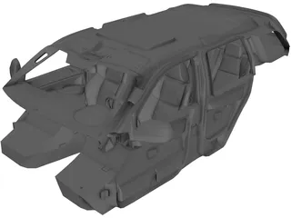 Jeep Grand Cherokee SRT 8 Interior (2008) 3D Model preview
