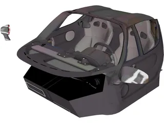 Ferrari Enzo Interior 3D Model preview