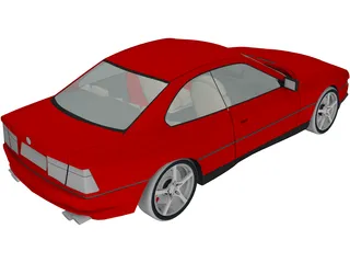 BMW 850i 3D Model preview