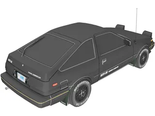 Toyota Corolla GT-S AE86 (1983) 3D Model preview