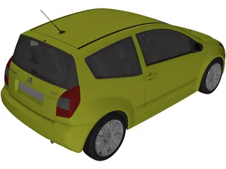 Citroen C2 3D Model preview