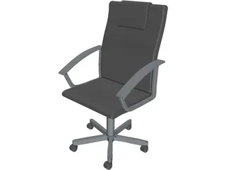 Leather Office Chair 3D Model preview