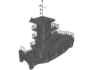 Empurrador Naval Norte 3D Model preview
