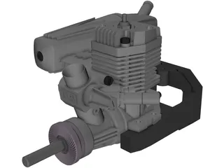 RC OS Engine AX35 3D Model preview