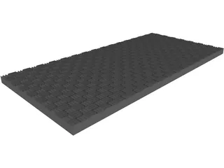 Foam Acoustic Panel 3D Model preview