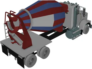 Kenworth T800 Mixer Truck 3D Model preview