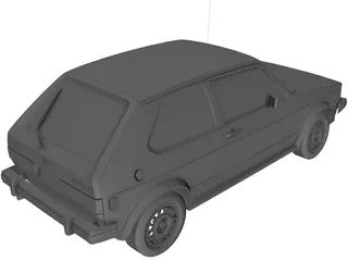Volkswagen Rabbit Mk1 3D Model preview