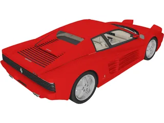 Ferrari 512 Testarossa 3D Model preview