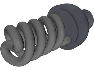 CFL Lamp 3D Model preview