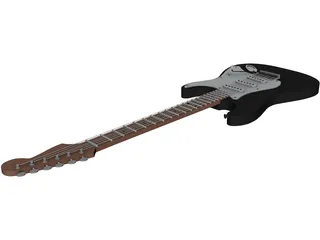 Fender Stratocaster Guitar 3D Model preview