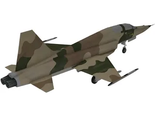 Northrop F-5E Tiger II 3D Model preview