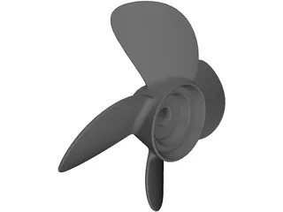 Propeller 4 Blade 3D Model preview