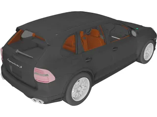 Porsche Cayenne Turbo S (2009) 3D Model preview