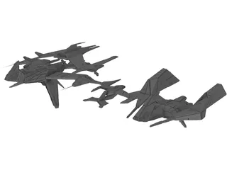 Star Ships Collection 3D Model preview
