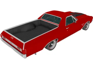 Chevrolet El Camino SS 454 (1970) 3D Model preview