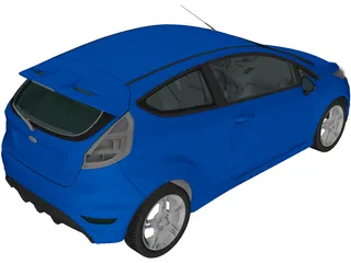 Ford Fiesta Zetec S (2009) 3D Model preview