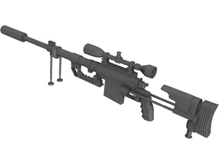 CheyTac M-200 Intervention 3D Model preview