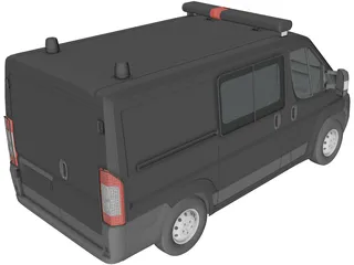 Fiat Ducato Police 3D Model preview