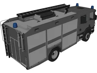 Scania Fire Truck 3D Model preview