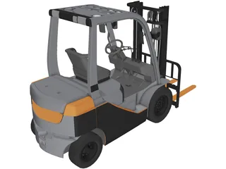 Forklift Toyota 3D Model preview