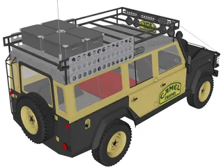Land Rover Defender 110 Camel Trophy 3D Model preview