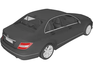 Mercedes-Benz C-class (2012) 3D Model preview