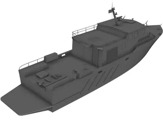 Fire Rescue Crew Boat 3D Model preview