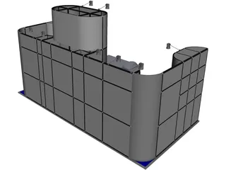 Modular Exhibition Booth 3D Model preview