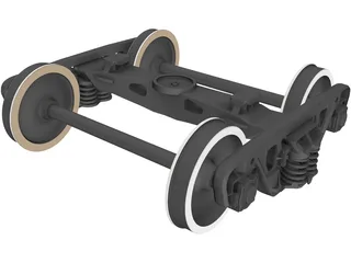 Train Base Railway 3D Model preview