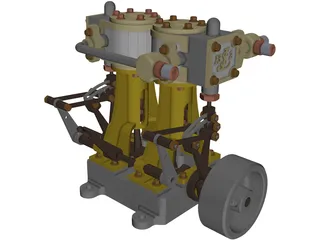 Steam Engine JLS-13-2 3D Model preview