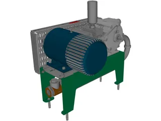 Vacuum Pump 3D Model preview