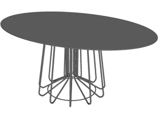 Zanotta Big Wire Elipse Table 3D Model preview