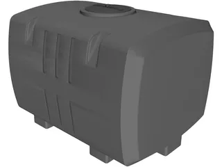 Water Tank Square 100 Gallon 3D Model preview