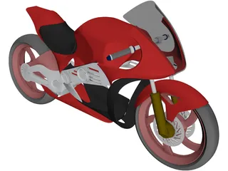 Motorcycle Concept 3D Model preview