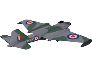 English Electric BAC Canberra B 8 3D Model preview