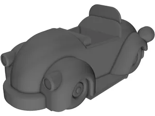 Cartoon Car 3D Model preview